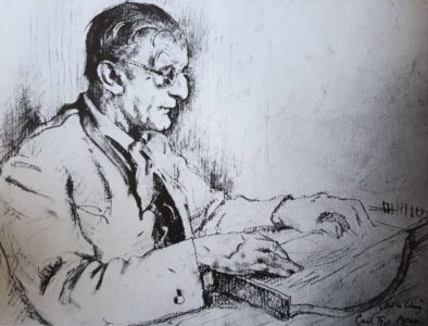 Kiem Pauli, Handzeichnung von Cael Theodor von Blaas, 1950