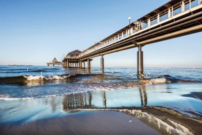 Imposant ist die historische Seebrücke von Heringsdorf auf Usedom