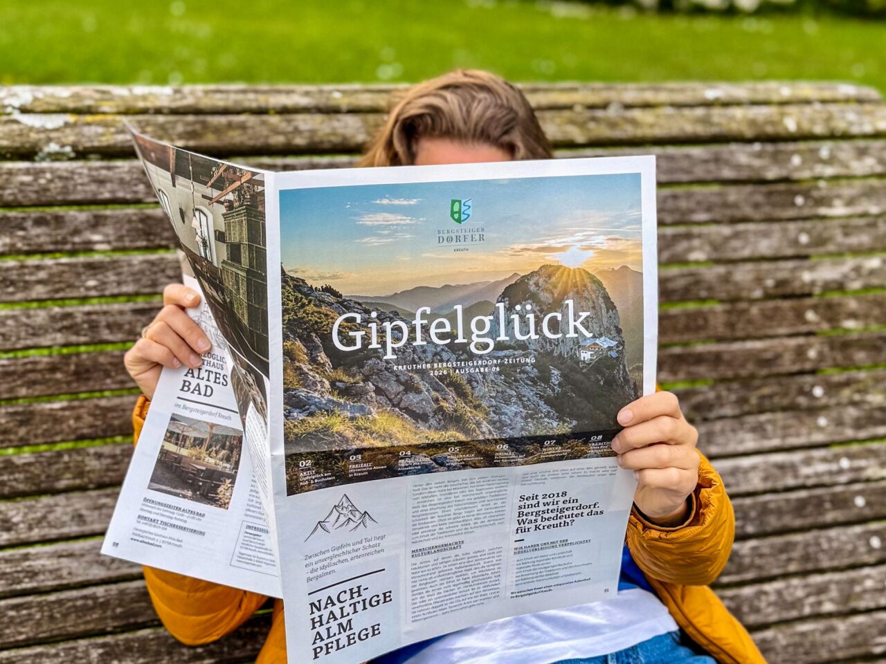 Die Bergsteigerdorfzeitung Gipfelglück erscheint einmal jährlich